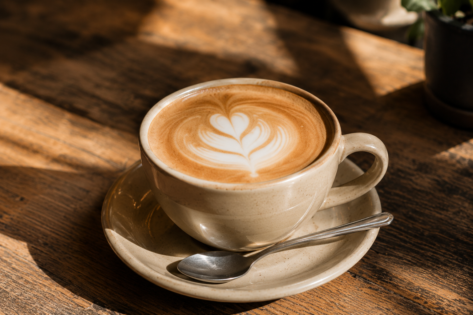 Flat white served at The Walled City Café